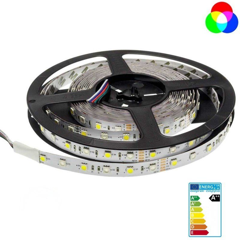 Kit Ruban Led 5 mètres RVBW BC  Ruban led 14,4W / mètres 12 Volts