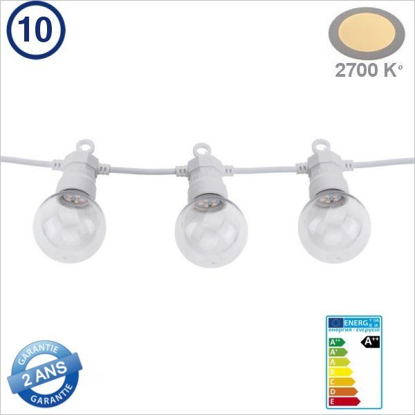 Guirlande led 15 douilles E27 sans lampes 14 mètres IP65